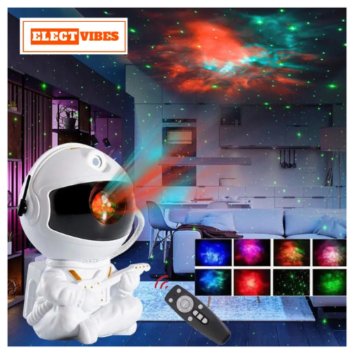 ELECTVIBES Astronaut Galaxy Projector Star Night Light – 360° Rotating LED Nebula Lamp with Remote, Timer & Adjustable Head for Kids Room, Bedroom, Home & Party Décor (Guitar Astronaut, Black)(PACK OF 1) - Image 18