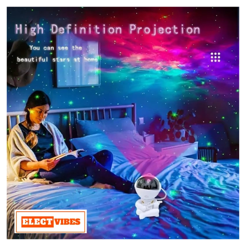 ELECTVIBES Astronaut Galaxy Projector Star Night Light – 360° Rotating LED Nebula Lamp with Remote, Timer & Adjustable Head for Kids Room, Bedroom, Home & Party Décor (Star Astronaut, Black)(PACK OF 1) - Image 10