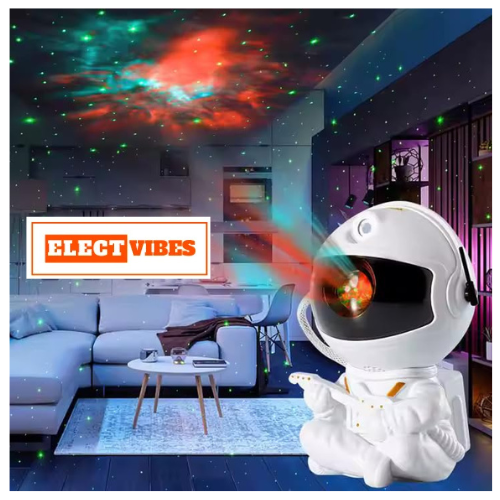 ELECTVIBES Astronaut Galaxy Projector Star Night Light – 360° Rotating LED Nebula Lamp with Remote, Timer & Adjustable Head for Kids Room, Bedroom, Home & Party Décor (Guitar Astronaut, Black)(PACK OF 1) - Image 17