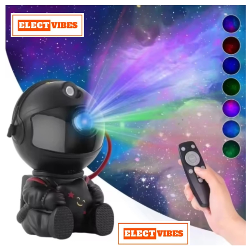 ELECTVIBES Astronaut Galaxy Projector Star Night Light – 360° Rotating LED Nebula Lamp with Remote, Timer & Adjustable Head for Kids Room, Bedroom, Home & Party Décor (Star Astronaut, Black)(PACK OF 1) - Image 4