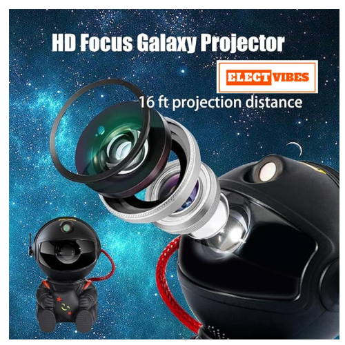 ELECTVIBES Astronaut Galaxy Projector Star Night Light – 360° Rotating LED Nebula Lamp with Remote, Timer & Adjustable Head for Kids Room, Bedroom, Home & Party Décor (Star Astronaut, Black)(PACK OF 1) - Image 17
