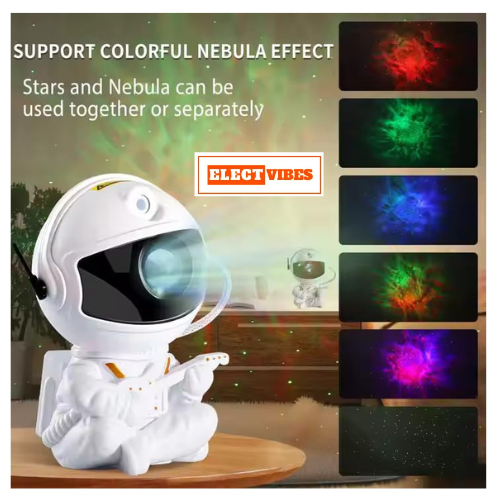 ELECTVIBES Astronaut Galaxy Projector Star Night Light – 360° Rotating LED Nebula Lamp with Remote, Timer & Adjustable Head for Kids Room, Bedroom, Home & Party Décor (Guitar Astronaut, Black)(PACK OF 1) - Image 12
