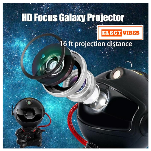 ELECTVIBES Astronaut Galaxy Projector Star Night Light – 360° Rotating LED Nebula Lamp with Remote, Timer & Adjustable Head for Kids Room, Bedroom, Home & Party Décor (Guitar Astronaut, Black)(PACK OF 1) - Image 9