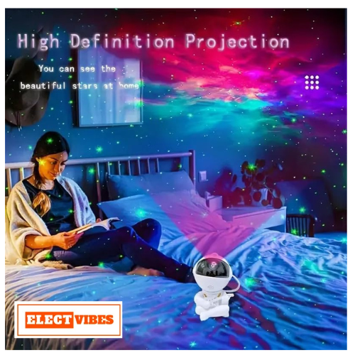 ELECTVIBES Astronaut Galaxy Projector Star Night Light – 360° Rotating LED Nebula Lamp with Remote, Timer & Adjustable Head for Kids Room, Bedroom, Home & Party Décor (Guitar Astronaut, Black)(PACK OF 1) - Image 13