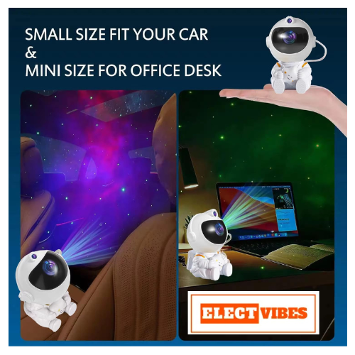 ELECTVIBES Astronaut Galaxy Projector Star Night Light – 360° Rotating LED Nebula Lamp with Remote, Timer & Adjustable Head for Kids Room, Bedroom, Home & Party Décor (Star Astronaut, Black)(PACK OF 1) - Image 6