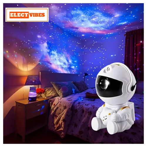 ELECTVIBES Astronaut Galaxy Projector Star Night Light – 360° Rotating LED Nebula Lamp with Remote, Timer & Adjustable Head for Kids Room, Bedroom, Home & Party Décor (Star Astronaut, Black)(PACK OF 1) - Image 2