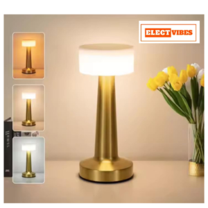 ELECTVIBES Bar Metal Lamp  Rose Gold Metal LED Desk Bar Lamp Comes with Touch Sensor, Dimmeable, Touch Control, USB Powered Rechargeable (PACK OF 1)