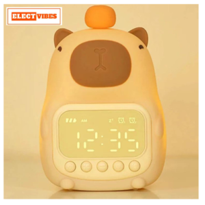 ELECTVIBES Bear Shape Digital Alarm Clock  with LED Display & Night Light  Snooze, Timer, Temperature (PACK OF 1)