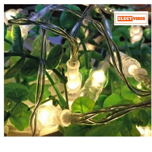 ELECTVIBES Bottle String Lights 14 LED, 3 Meter Plug-In, Warm white Fairy 14 Small Bottle Shape LED String Light | 14 LED, Plug Sourced, 4 Meter Long | Suitable for Diwali, Birthday, Festival, Wedding, Party, Patio, Lawn, Restaurants (Pack of 1, Warm White) - Image 9