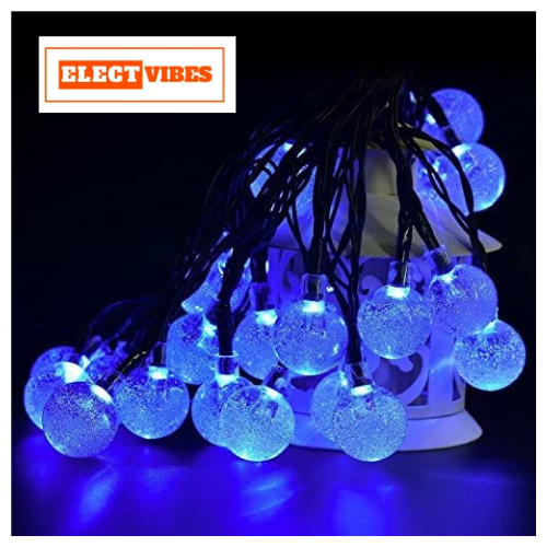 ELECTVIBES Crystal Ball LED String Light 14 LED, 3 Meter With Heavy Plug-In Crystal Ball String Lights Waterproof Fairy Lights for Bedroom, Garden, Diwali, Christmas, Wedding & Party Decoration WARM WHITE (PACK OF 1) - Image 3