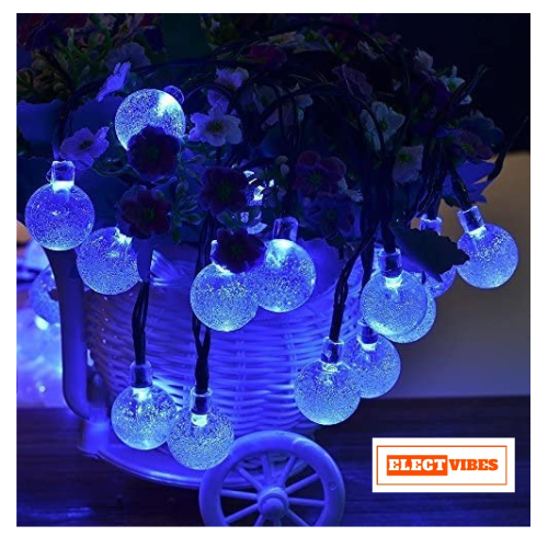 ELECTVIBES Crystal Ball LED String Light 14 LED, 3 Meter With Heavy Plug-In Crystal Ball String Lights Waterproof Fairy Lights for Bedroom, Garden, Diwali, Christmas, Wedding & Party Decoration WARM WHITE (PACK OF 1) - Image 13