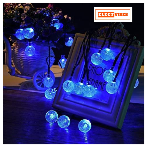 ELECTVIBES Crystal Ball LED String Light 14 LED, 3 Meter With Heavy Plug-In Crystal Ball String Lights Waterproof Fairy Lights for Bedroom, Garden, Diwali, Christmas, Wedding & Party Decoration WARM WHITE (PACK OF 1) - Image 12