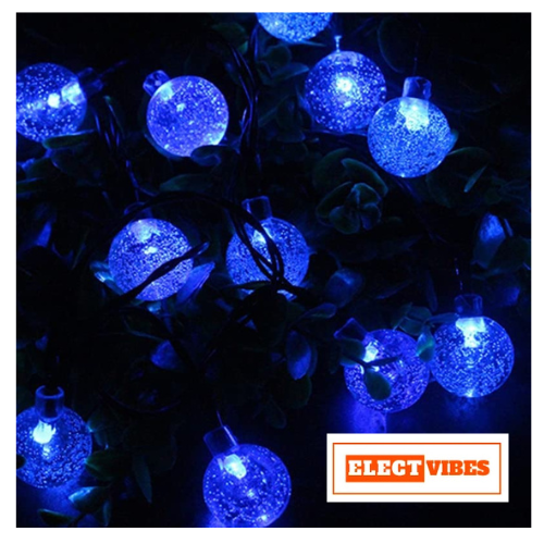 ELECTVIBES Crystal Ball LED String Light 14 LED, 3 Meter With Heavy Plug-In Crystal Ball String Lights Waterproof Fairy Lights for Bedroom, Garden, Diwali, Christmas, Wedding & Party Decoration WARM WHITE (PACK OF 1) - Image 21