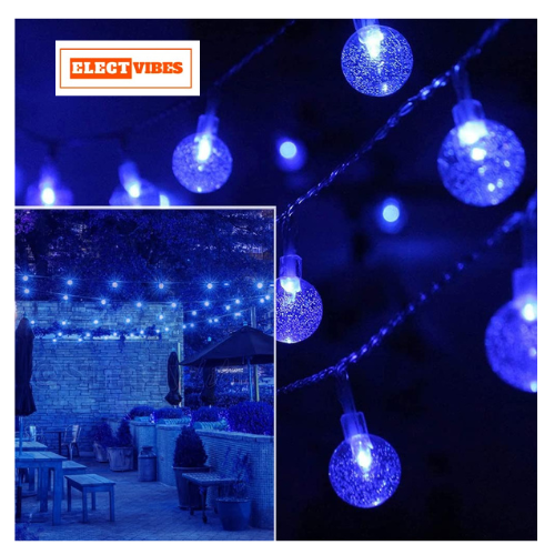 ELECTVIBES Crystal Ball LED String Light 14 LED, 3 Meter With Heavy Plug-In Crystal Ball String Lights Waterproof Fairy Lights for Bedroom, Garden, Diwali, Christmas, Wedding & Party Decoration WARM WHITE (PACK OF 1) - Image 18