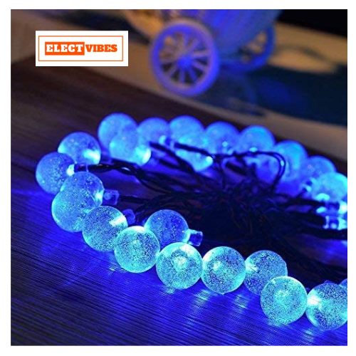 ELECTVIBES Crystal Ball LED String Light 14 LED, 3 Meter With Heavy Plug-In Crystal Ball String Lights Waterproof Fairy Lights for Bedroom, Garden, Diwali, Christmas, Wedding & Party Decoration WARM WHITE (PACK OF 1) - Image 16