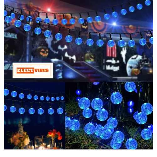 ELECTVIBES Crystal Ball LED String Light 14 LED, 3 Meter With Heavy Plug-In Crystal Ball String Lights Waterproof Fairy Lights for Bedroom, Garden, Diwali, Christmas, Wedding & Party Decoration WARM WHITE (PACK OF 1) - Image 15