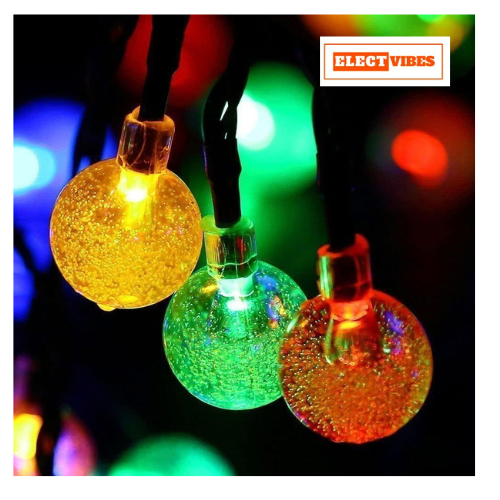 ELECTVIBES Crystal Ball LED String Light 14 LED, 3 Meter With Heavy Plug-In Crystal Ball String Lights Waterproof Fairy Lights for Bedroom, Garden, Diwali, Christmas, Wedding & Party Decoration WARM WHITE (PACK OF 1) - Image 34