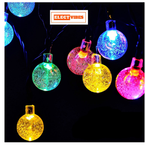 ELECTVIBES Crystal Ball LED String Light 14 LED, 3 Meter With Heavy Plug-In Crystal Ball String Lights Waterproof Fairy Lights for Bedroom, Garden, Diwali, Christmas, Wedding & Party Decoration WARM WHITE (PACK OF 1) - Image 39