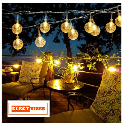 ELECTVIBES Crystal Ball LED String Light 14 LED, 3 Meter With Heavy Plug-In Crystal Ball String Lights Waterproof Fairy Lights for Bedroom, Garden, Diwali, Christmas, Wedding & Party Decoration WARM WHITE (PACK OF 1) - Image 24