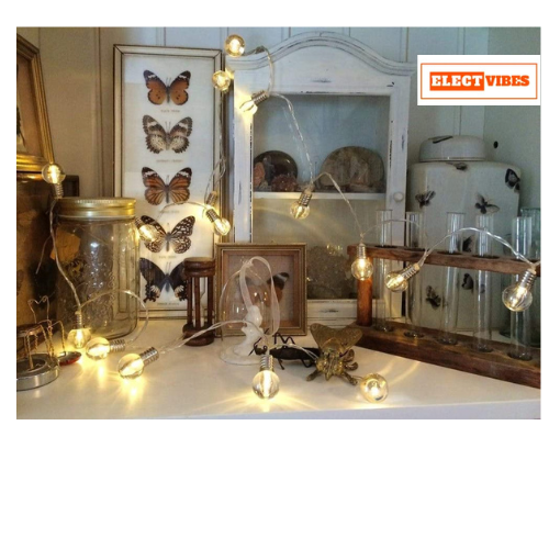 ELECTVIBES Crystal Bulb Ball String Light 16 LED, 3 Meter Plug-In,Decorative Lights for Diwali, Christmas, Party & Wedding Events (Warm White) (PACK OF 1) - Image 7