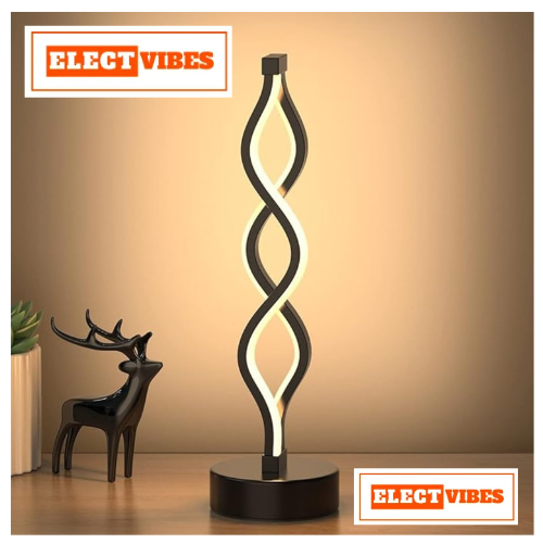 ELECTVIBES Double Helix Dimmable LED Table Lamp, Spiral LED Desk Lamp, Contemporary Minimalist Lighting Design, Creative Stylish Smart Dimmable Lamp for Living Room Bedroom Office Ideal Gift (PACK OF 1) - Image 9