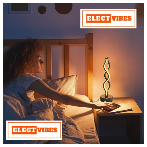 ELECTVIBES Double Helix Dimmable LED Table Lamp, Spiral LED Desk Lamp, Contemporary Minimalist Lighting Design, Creative Stylish Smart Dimmable Lamp for Living Room Bedroom Office Ideal Gift (PACK OF 1) - Image 2