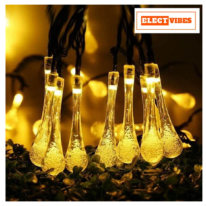 ELECTVIBES Drop LED String Light 14 LED, 3 Meter With Heavy Plug-In, Drop LED String Light ,Waterproof Decorative Fairy Lights for Indoor/Outdoor, Garden, Diwali, Christmas, Wedding (Warm White) (PACK OF 1)