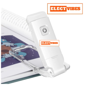 ELECTVIBES Book Lamp for Students, USB Rechargeable LED Study Light, 3 Brightness & Color Modes, Clip-On, Portable & Eye-Friendly (White)(PACK OF 1)