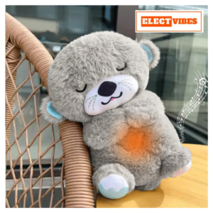 ELECTVIBES Breathing Teddy Bear Glowing Plush with Music & Light for Baby Sleep, Kids, Valentine Gift(PACK OF 1)