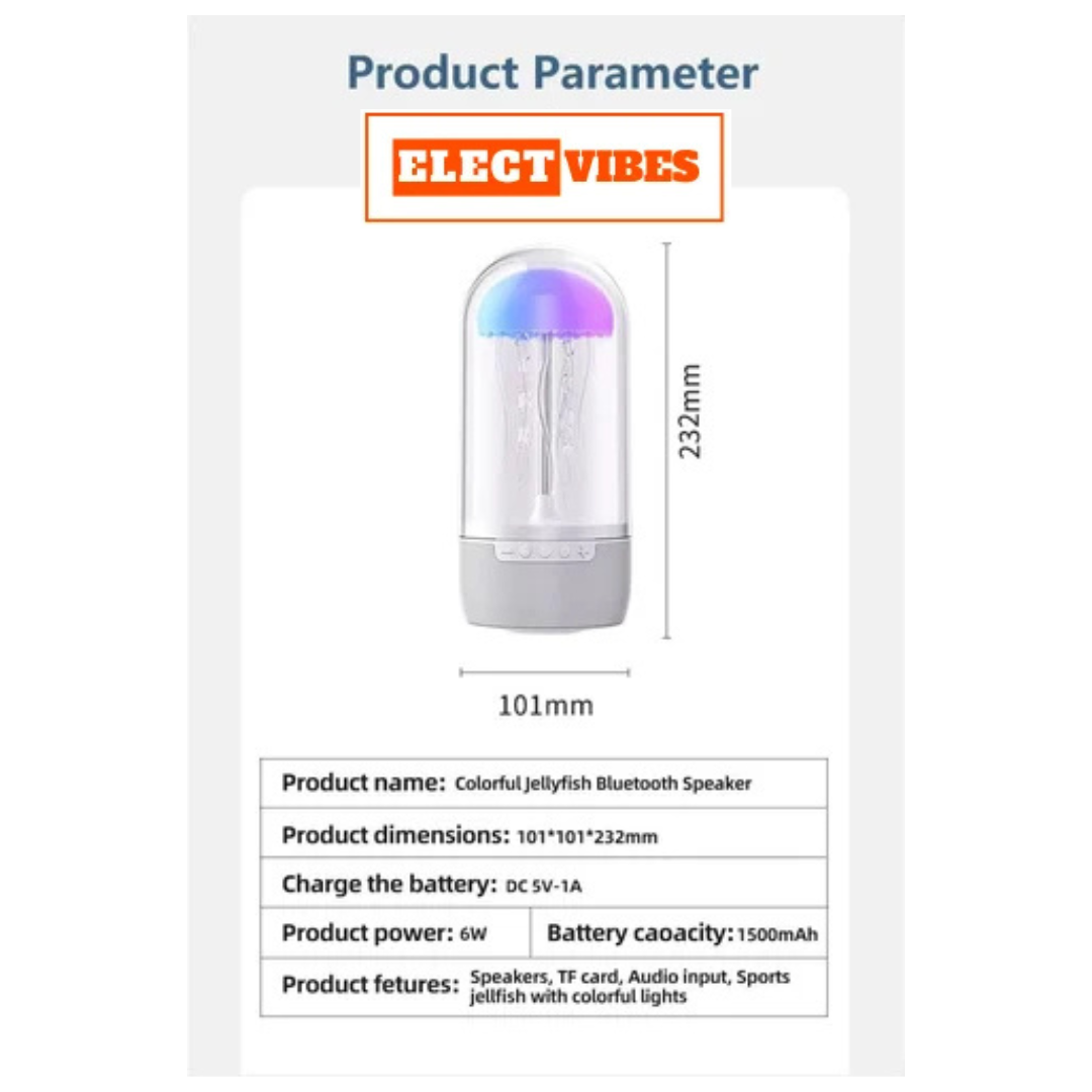 ELECTVIBES Jellyfish Lamp Bluetooth Speaker Floating Effect (PACK OF 1) - Image 5