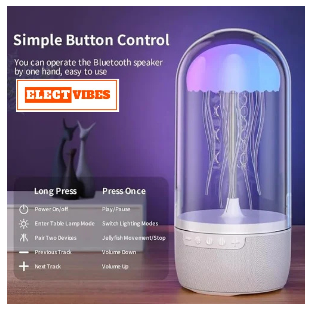 ELECTVIBES Jellyfish Lamp Bluetooth Speaker Floating Effect (PACK OF 1) - Image 8