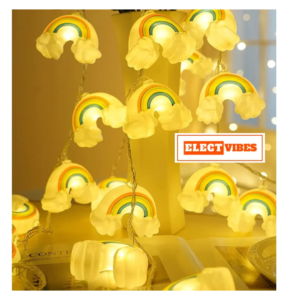 ELECTVIBES  Rainbow String Lights  14 LED,3 METER  PLUG-IN, Warm White–  Fairy Lights | AC Powered, Waterproof Decorative Lights for Home decore, Diwali & Festive Decore (WARM WHITE)(PACK OF 1)