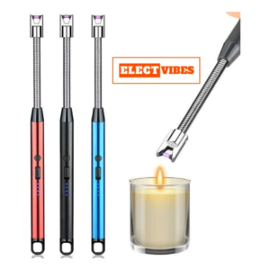 ELECTVIBES Rechargeable Electric Gas Lighter for Kitchen, Lighter for Gas Stove, Candles, Pooja, C-Type USB, Kitchen Tools, Multi Purpose - 360° Flexible & Windproof, (PACK OF 1)