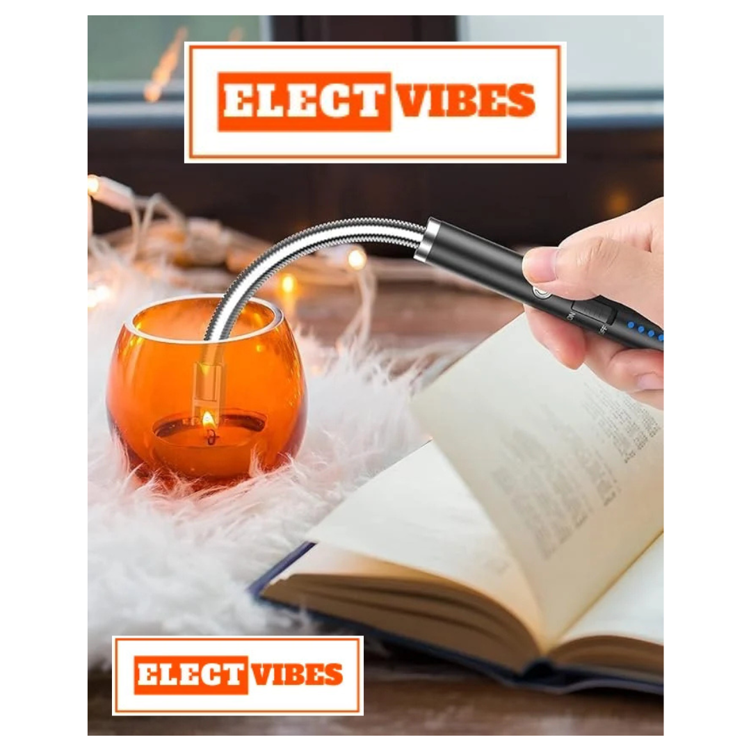 ELECTVIBES Rechargeable Electric Gas Lighter for Kitchen, Lighter for Gas Stove, Candles, Pooja, C-Type USB, Kitchen Tools, Multi Purpose - 360° Flexible & Windproof, (PACK OF 1) - Image 4