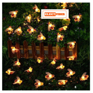 ELECTVIBES Honey Bee String Light 14 Led, 3 Meter  With Plug in Warm White, Honey Bee String Fairy Lights – Battery Powered, Waterproof Decorative Lights for Home, Diwali, Christmas, Halloween & Party Décor |Warm White (Pack of 1)