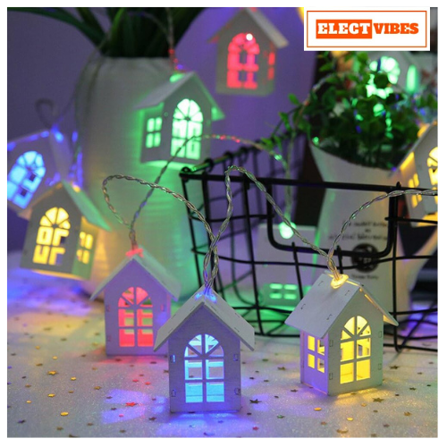ELECTVIBES House String lights WARM WHITE , Ac Plug-In Powered10 LED, 3 Meter String Lights– Decorative Waterproof Fairy Lights for Indoor/Outdoor, Garden, Diwali, Christmas, Wedding, Party & Festival Decoration (Pack of 1) - Image 3
