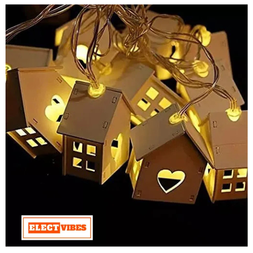 ELECTVIBES House String lights WARM WHITE , Ac Plug-In Powered10 LED, 3 Meter String Lights– Decorative Waterproof Fairy Lights for Indoor/Outdoor, Garden, Diwali, Christmas, Wedding, Party & Festival Decoration (Pack of 1) - Image 8