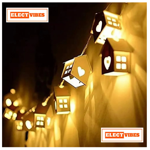 ELECTVIBES House String lights WARM WHITE , Ac Plug-In Powered10 LED, 3 Meter String Lights– Decorative Waterproof Fairy Lights for Indoor/Outdoor, Garden, Diwali, Christmas, Wedding, Party & Festival Decoration (Pack of 1) - Image 6