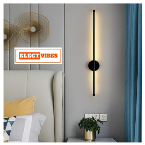 ELECTVIBES LED Wall Light Modern  Minimalist Black  Aluminum Linear Wall Sconce  Vertical & Horizontal Mount  Warm White Wall Lamp (PACK OF 1)
