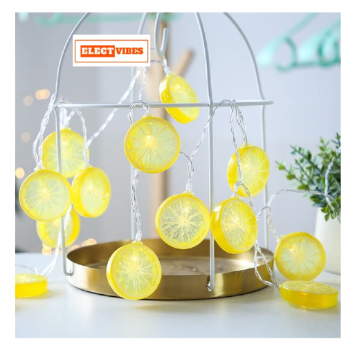ELECTVIBES Lemon Shape Fairy String Lights – 16 LED, 3 Meter Lemon LED String Light Plastic , Plug-In, Decorative Lights for Bedroom, Indoor, Outdoor, Diwali, Christmas, Party, Wedding & Home Decoration (WARM WHITE, PACK OF 1) - Image 9