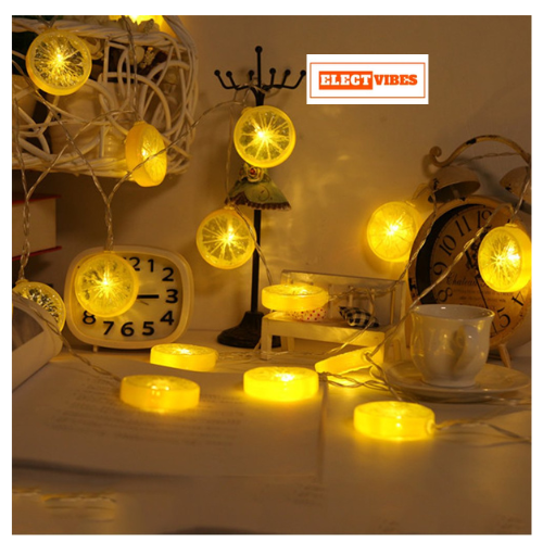 ELECTVIBES Lemon Shape Fairy String Lights – 16 LED, 3 Meter Lemon LED String Light Plastic , Plug-In, Decorative Lights for Bedroom, Indoor, Outdoor, Diwali, Christmas, Party, Wedding & Home Decoration (WARM WHITE, PACK OF 1) - Image 6