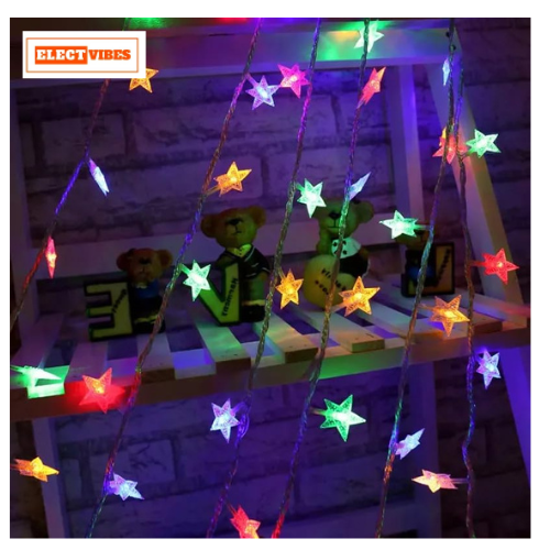 ELECTVIBES Mini Star String Light 14 LED, 3 Meter Plug-In, Warm White Mini Star Fairy String Lights ,Decorative LED Lights for Bedroom, Home, Garden, Diwali, Christmas, Wedding & Party Decoration (Pack of 1) - Image 31