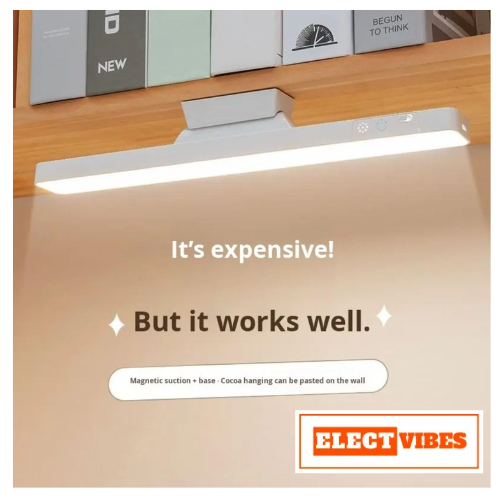 ELECTVIBES USB Rechargeable Magnetic Cabinet Light | Straight Edge LED Under Cabinet Lamp with 3-Color Dimmable & 1200mAh Battery | Kitchen, Closet & Bedroom with Remote (PACK OF 1) - Image 6