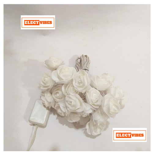 ELECTVIBES Rose Flower String lights White Ac Plug-In Powered 14 LED,3 Meter Rose Flower LED String Fairy Light – 14 LED 3-Meter Night Light for Home Decor, Bedroom & Indoor/Outdoor Use, Romantic Decor, Valentine Day Gift, Love Gift for Her, Couple Gift ( WHITE )(PACK OF 1) - Image 57