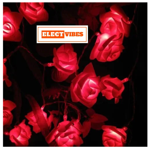 ELECTVIBES Rose Flower String lights White Ac Plug-In Powered 14 LED,3 Meter Rose Flower LED String Fairy Light – 14 LED 3-Meter Night Light for Home Decor, Bedroom & Indoor/Outdoor Use, Romantic Decor, Valentine Day Gift, Love Gift for Her, Couple Gift ( WHITE )(PACK OF 1) - Image 32