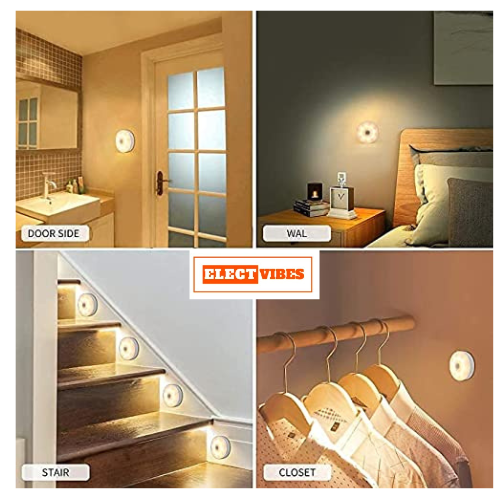 ELECTVIBES Motion Sensor Light for Home with USB Charging Self Adhesive Led Nightlight Rechargeable Body Sensor Wall Light for Bedroom, Stairs (Cool White,) – Plastic (PAKC OF 1)) - Image 18