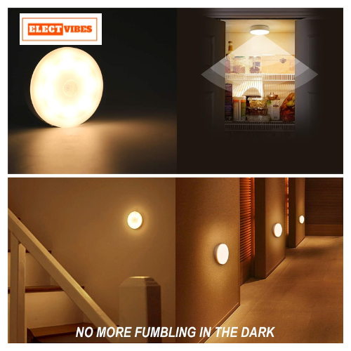 ELECTVIBES Motion Sensor Light for Home with USB Charging Self Adhesive Led Nightlight Rechargeable Body Sensor Wall Light for Bedroom, Stairs (Cool White,) – Plastic (PAKC OF 1)) - Image 23