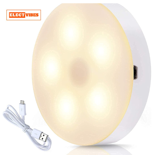 ELECTVIBES Motion Sensor Light for Home with USB Charging Self Adhesive Led Nightlight Rechargeable Body Sensor Wall Light for Bedroom, Stairs (Cool White,) – Plastic (PAKC OF 1)) - Image 24