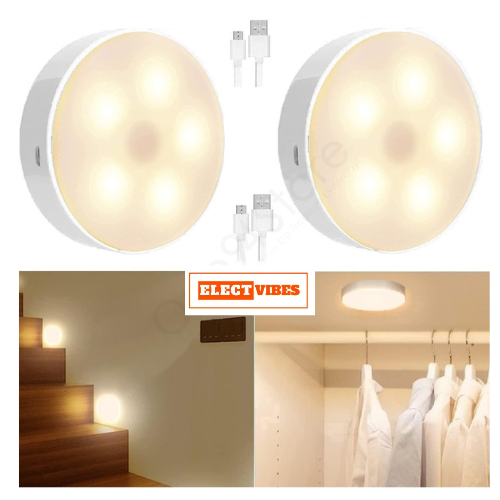 ELECTVIBES Motion Sensor Light for Home with USB Charging Self Adhesive Led Nightlight Rechargeable Body Sensor Wall Light for Bedroom, Stairs (Cool White,) – Plastic (PAKC OF 1)) - Image 8
