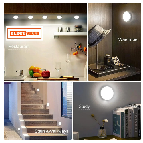 ELECTVIBES Motion Sensor Light for Home with USB Charging Self Adhesive Led Nightlight Rechargeable Body Sensor Wall Light for Bedroom, Stairs (Cool White,) – Plastic (PAKC OF 1)) - Image 11